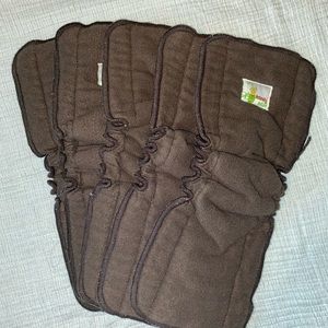 Charcoal bamboo cloth diaper inserts